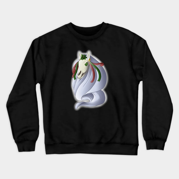 Mari Lwyd Floating Crewneck Sweatshirt by lizstaley